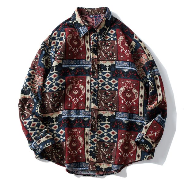2021 new hip hop national style floral pattern knitted retro ethnic embroidery long sleeve shirts harajuku streetwear button shirt zbt5, White
2021 new hip hop national style floral pattern knitted retro ethnic embroidery long sleeve shirts harajuku streetwear button shirt zbt5, White
