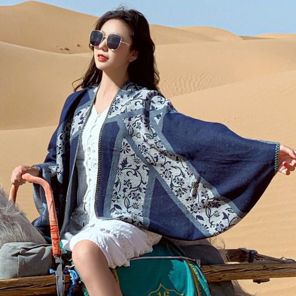 scarves phle thickened warm embroidered ethnic cashmere wool cloak shawl scarf women winter coat, Blue;gray
scarves phle thickened warm embroidered ethnic cashmere wool cloak shawl scarf women winter coat, Blue;gray