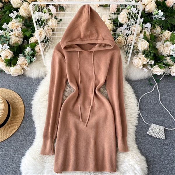 2021 new net red the same knitted dress women's short casual hooded slim long-sleeved bottoming skirt t2bq, Black;gray
2021 new net red the same knitted dress women's short casual hooded slim long-sleeved bottoming skirt t2bq, Black;gray