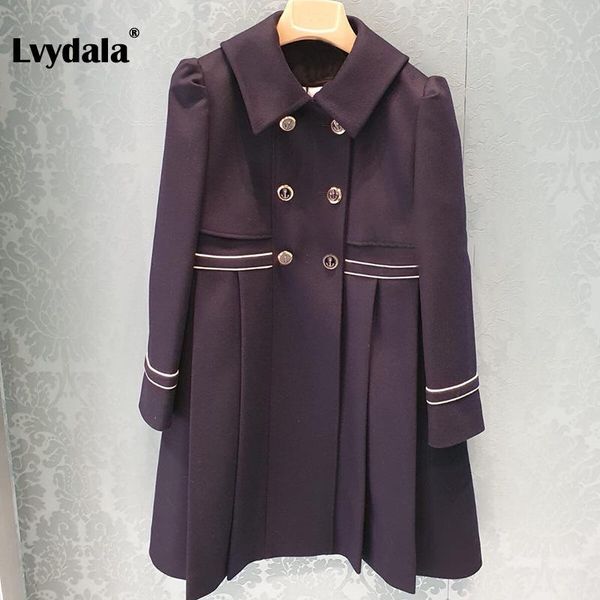 lvydala ladies' winnter fashion long sleeve brief cute purple pleated woolen blends coat, Black
lvydala ladies' winnter fashion long sleeve brief cute purple pleated woolen blends coat, Black