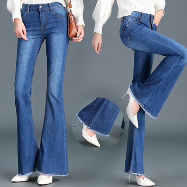 2020 spring and autumn new high waist jeans, broad legs, trousers, buttocks, jeans, jeans and women's bottoms, Blue
2020 spring and autumn new high waist jeans, broad legs, trousers, buttocks, jeans, jeans and women's bottoms, Blue