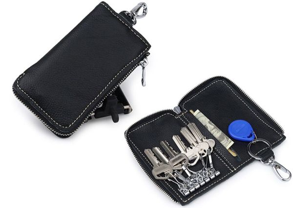 genuine leather key wallet coin purse multi-function men's large-capacity cowhide 6 key chain holder women waist zippy card case bag yt, Red;blue
genuine leather key wallet coin purse multi-function men's large-capacity cowhide 6 key chain holder women waist zippy card case bag yt, Red;blue