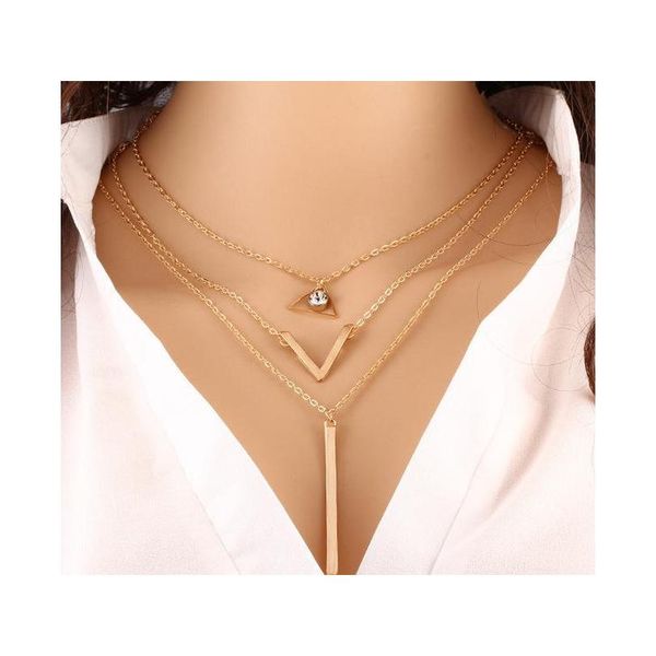 fashion crystal sequins necklace temperament multi - layered metal pendants chain clasp jewelry wholesale bf6fd nbnmv, Silver
fashion crystal sequins necklace temperament multi - layered metal pendants chain clasp jewelry wholesale bf6fd nbnmv, Silver