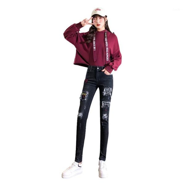 lyfzous new letters embroidery jeans women fashion ripped denim pencil pants ladies high waist skinny long trousers girls jeans1, Blue
lyfzous new letters embroidery jeans women fashion ripped denim pencil pants ladies high waist skinny long trousers girls jeans1, Blue