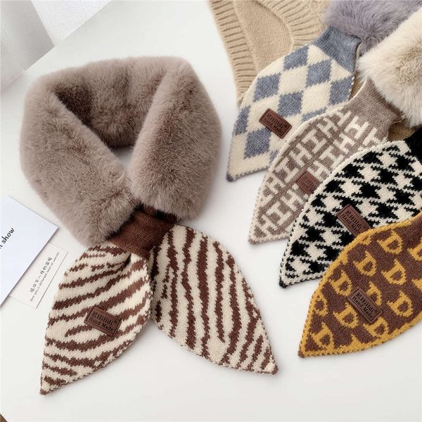new leaf plush small scarf for women korean version cute versatile autumn and winter cross net red neck protection collar, Blue;gray
new leaf plush small scarf for women korean version cute versatile autumn and winter cross net red neck protection collar, Blue;gray