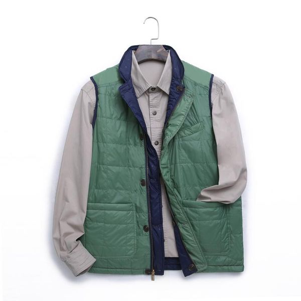 men's vests maidangdi waistcoat jackets wear on both sides vest solid color stand collar climbing hiking work sleeveless with pockets, Black;white
men's vests maidangdi waistcoat jackets wear on both sides vest solid color stand collar climbing hiking work sleeveless with pockets, Black;white
