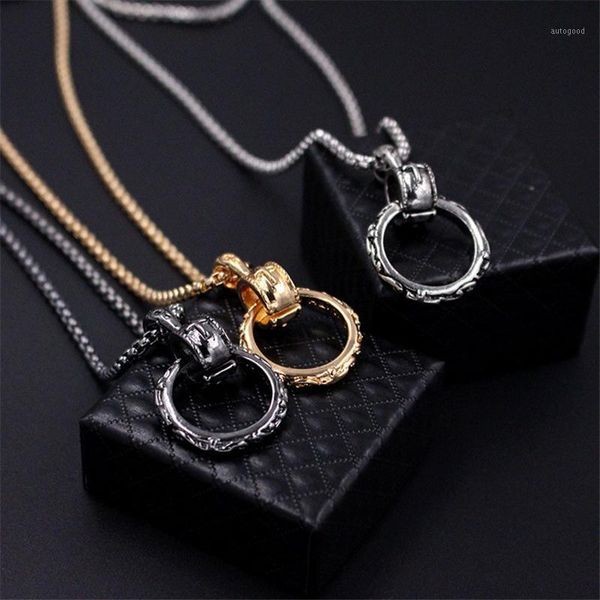 chains punk 2021 style stainless steel chain skull hand circle pendant necklace for men male fashion jewelry gift1, Silver
chains punk 2021 style stainless steel chain skull hand circle pendant necklace for men male fashion jewelry gift1, Silver