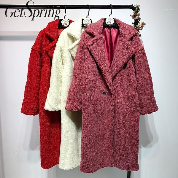 getspring women coat winter long teddy coat long sleeve double breasted women winter jacket warm plush overcoat autumn1, Black
getspring women coat winter long teddy coat long sleeve double breasted women winter jacket warm plush overcoat autumn1, Black