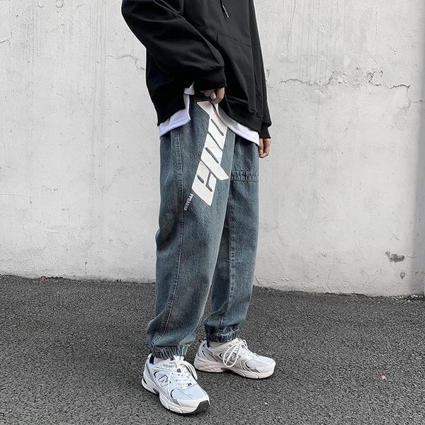 men's jeans harem pants man straight autumn casual mans 2021 harajuku korean letter hip hop streetwear, Blue
men's jeans harem pants man straight autumn casual mans 2021 harajuku korean letter hip hop streetwear, Blue