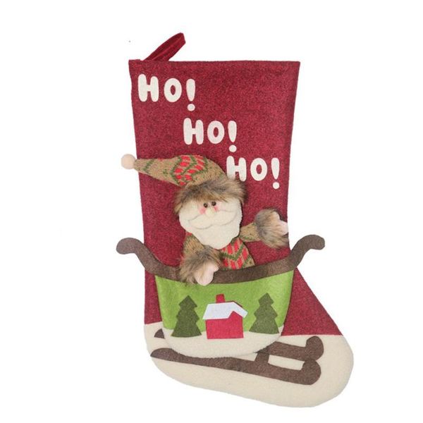 christmas decorations socks santa ornaments pendant candy bag year home decor