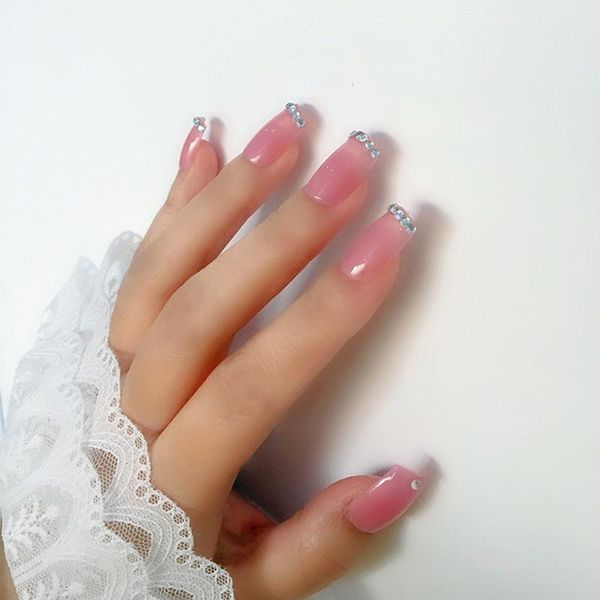 24pcs false nail full cover fake nail crystal elegant pink french short nails short fake, Red;gold
24pcs false nail full cover fake nail crystal elegant pink french short nails short fake, Red;gold