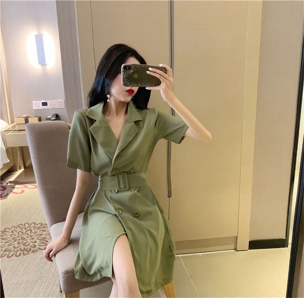 2021 New Female Fashion Taped Double Collar High Waist Dressed in Waistband Short Green Elegant Dress QQC3, Black;gray
2021 New Female Fashion Taped Double Collar High Waist Dressed in Waistband Short Green Elegant Dress QQC3, Black;gray