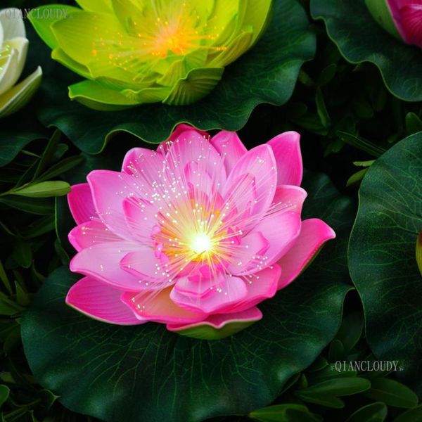 decorative flowers & wreaths 5 pieces pink artificial led optic fibre light fake lotus leaf lily waterproof pond floating wedding decoration
decorative flowers & wreaths 5 pieces pink artificial led optic fibre light fake lotus leaf lily waterproof pond floating wedding decoration