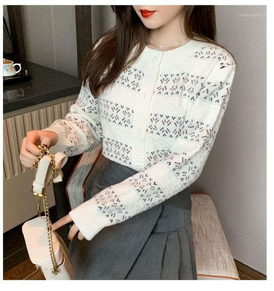 women's knits & tees lady college style casual sweater clothes autumn and winter loose long-sleeved cardigan jacket female's 1, White
women's knits & tees lady college style casual sweater clothes autumn and winter loose long-sleeved cardigan jacket female's 1, White