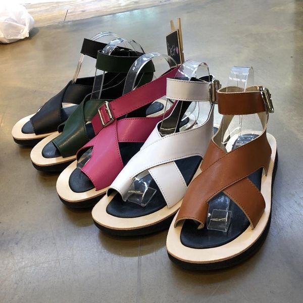 bonjean lady thick sole roman sandal shoe casual comfortable white black brown cross belt gladiator sandal cow leather
bonjean lady thick sole roman sandal shoe casual comfortable white black brown cross belt gladiator sandal cow leather