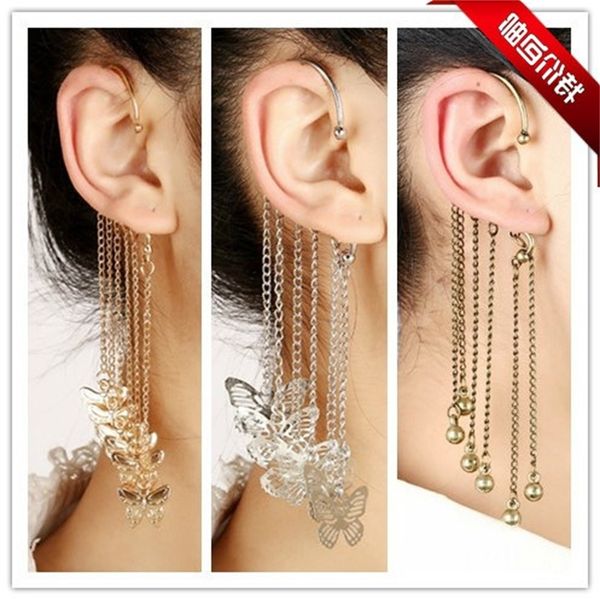 zzholes fashion net long red exaggerated no tassel earrings, Silver
