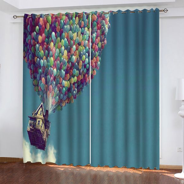 custom blue balloon curtains 3d window curtains for living room bedroom customized size personality curtains
custom blue balloon curtains 3d window curtains for living room bedroom customized size personality curtains