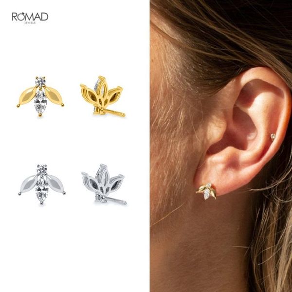 romad mini bee stud earrings for women luxurious cute small zircon pierced earings silver 925 jewelry party gift kolczyki, Golden;silver
romad mini bee stud earrings for women luxurious cute small zircon pierced earings silver 925 jewelry party gift kolczyki, Golden;silver