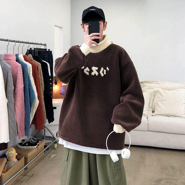 2021 new privathinker winter warm lambswool hoodies for men casual turtleneck sweatshirts korean man oversized pullover 1yf6, Black
2021 new privathinker winter warm lambswool hoodies for men casual turtleneck sweatshirts korean man oversized pullover 1yf6, Black