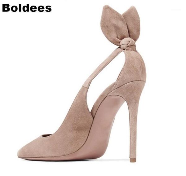 beige suede leather thin high heel pumps women pointed toe cut out back bowtie stiletto high heel shoes for ladies1, Black
beige suede leather thin high heel pumps women pointed toe cut out back bowtie stiletto high heel shoes for ladies1, Black
