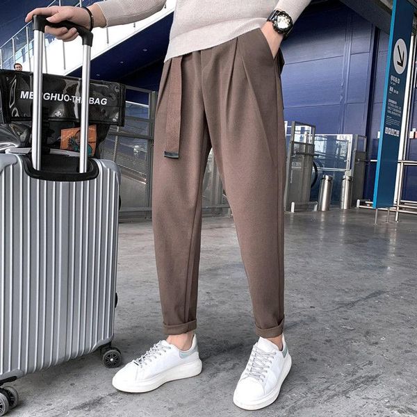 men's pants 2021 autumn and winter youth wild loose solid color woolen fashionable casual straight-leg, Black
men's pants 2021 autumn and winter youth wild loose solid color woolen fashionable casual straight-leg, Black
