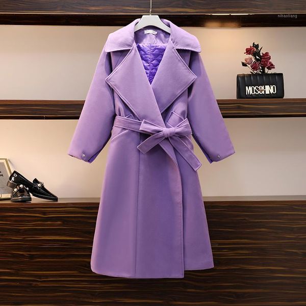 women's wool & blends purple women coats and jackets winter woolen overcoat 2021 mid length belt slim cashmere coat chaqueta mu, Black
women's wool & blends purple women coats and jackets winter woolen overcoat 2021 mid length belt slim cashmere coat chaqueta mu, Black