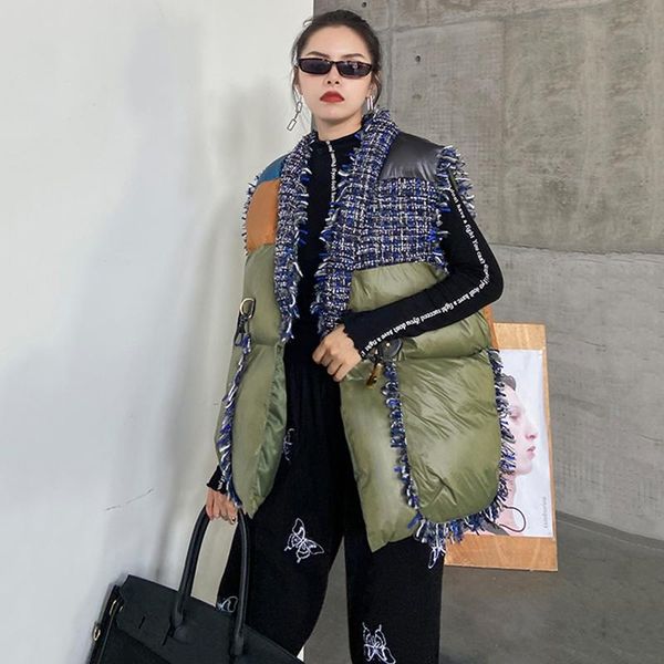 women's vests women loose army green cotton padded tweed big size warm vest v-collar sleeveless fashion autumn winter 2021 1dd0490, Black;white
women's vests women loose army green cotton padded tweed big size warm vest v-collar sleeveless fashion autumn winter 2021 1dd0490, Black;white