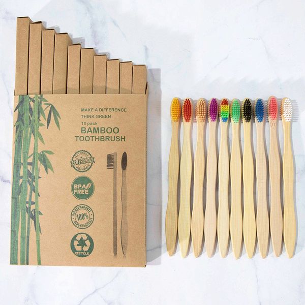 10pcs/box bamboo toothbrush natural bamboo toothbrush color toothbrush bamboo charcoal soft bristles disposable tooth brush for l
10pcs/box bamboo toothbrush natural bamboo toothbrush color toothbrush bamboo charcoal soft bristles disposable tooth brush for l
