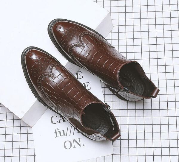 dress shoes low men derss heel borgues carved oxfords boots 2 colour genuine leather pointed toe office shoes1, Black
dress shoes low men derss heel borgues carved oxfords boots 2 colour genuine leather pointed toe office shoes1, Black