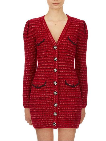 casual dresses 2021 winter sweater dress women contrast color striped red knit v neck crystal buttons long sleeve sheath mini robes, Black;gray
casual dresses 2021 winter sweater dress women contrast color striped red knit v neck crystal buttons long sleeve sheath mini robes, Black;gray