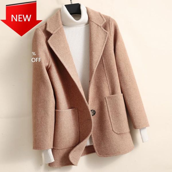 women outwear 2020 autumn winter office lady slim short wool coat female abrigos double-faced cashmere jacket coat, Black
women outwear 2020 autumn winter office lady slim short wool coat female abrigos double-faced cashmere jacket coat, Black