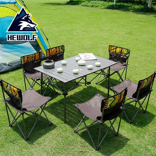 hewolf outdoor folding table and chair portable picnic table 7-piece outdoor self-driving tour leisure and chair set
hewolf outdoor folding table and chair portable picnic table 7-piece outdoor self-driving tour leisure and chair set