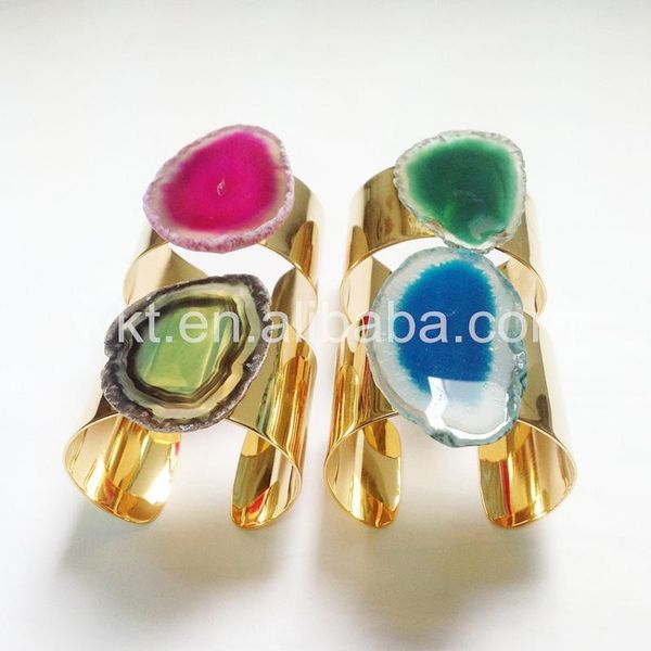 bangle b168fashion raw slice stone bangles in 24k ipg trim quality big adjustable brass colorful jewelry1, Black
bangle b168fashion raw slice stone bangles in 24k ipg trim quality big adjustable brass colorful jewelry1, Black