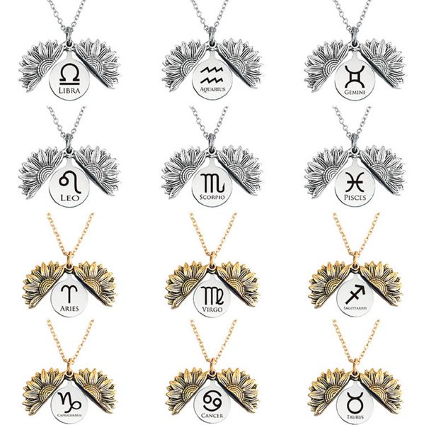 2021 sunflower necklace 12 zodiac necklace alloy unique open locket pendant women party love jewelry gift 12 constellations jewelry, Silver
2021 sunflower necklace 12 zodiac necklace alloy unique open locket pendant women party love jewelry gift 12 constellations jewelry, Silver