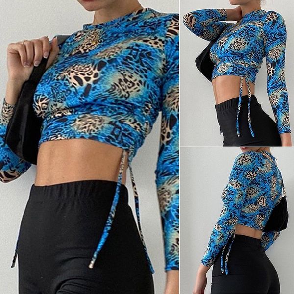 fashion camouflage printing drawstring cropped vintage o-neck long sleeve women t-shirts autumn streetwear, White
fashion camouflage printing drawstring cropped vintage o-neck long sleeve women t-shirts autumn streetwear, White