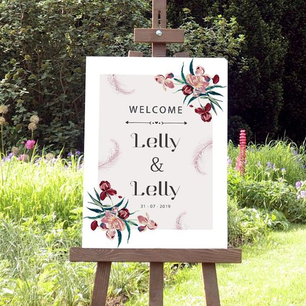 party decoration custom welcome wedding sign floral print to our rustic printable stand not included
party decoration custom welcome wedding sign floral print to our rustic printable stand not included