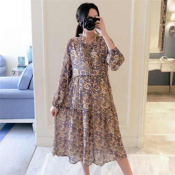 2020 spring korean fashion maternity long dress sweet floral printed chiffon clothes for pregnant women loose pregnancy lj201123, White
2020 spring korean fashion maternity long dress sweet floral printed chiffon clothes for pregnant women loose pregnancy lj201123, White