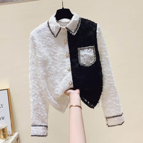 plus velvet lace bottoms autumn winter 2020 new fashion shirt high-end patchwork chiffon blouse women, White
plus velvet lace bottoms autumn winter 2020 new fashion shirt high-end patchwork chiffon blouse women, White