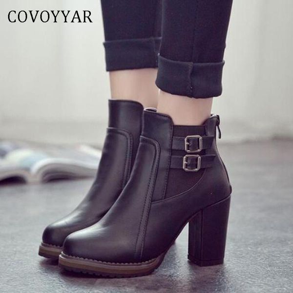 covoyyar 2021 thick heeled women boots vintage double strap ankle boots platform autumn winter woman shoes big size 43 wbs803, Black
covoyyar 2021 thick heeled women boots vintage double strap ankle boots platform autumn winter woman shoes big size 43 wbs803, Black