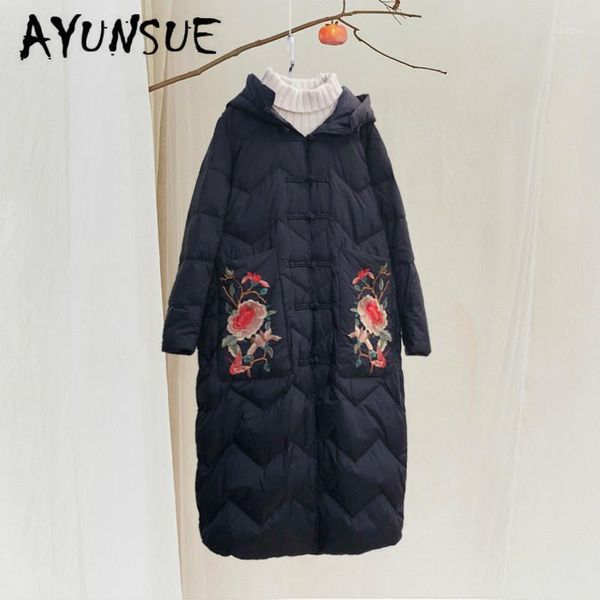 women's down & parkas duck jacket women clothes 2021 winter coat korean vintage embroidery puffer warm parka 19081102 yy20511, Black
women's down & parkas duck jacket women clothes 2021 winter coat korean vintage embroidery puffer warm parka 19081102 yy20511, Black