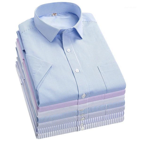 2020 summer men's short sleeve shirt men business work striped dress shirt fashion handsome lapel cardigan mens clothing1, White;black
2020 summer men's short sleeve shirt men business work striped dress shirt fashion handsome lapel cardigan mens clothing1, White;black