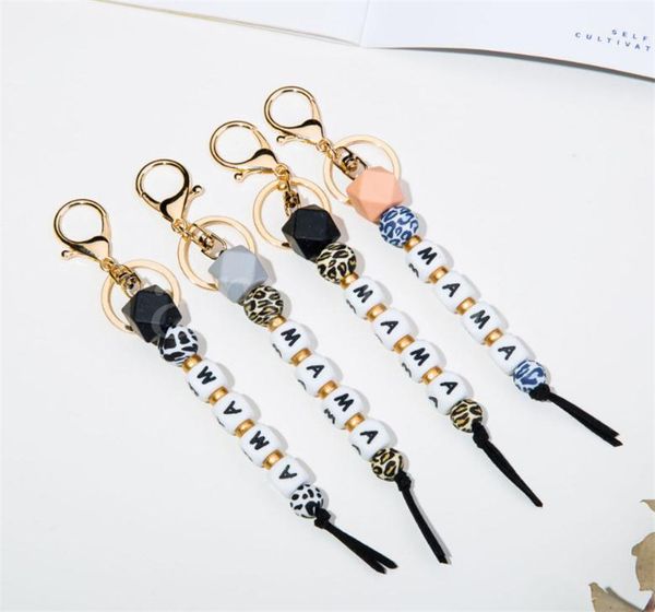 2022 new mother's day gift leopard print silicone wood bead mama keychain food grade silicone letter keychains pendant key ring de140, Silver
2022 new mother's day gift leopard print silicone wood bead mama keychain food grade silicone letter keychains pendant key ring de140, Silver