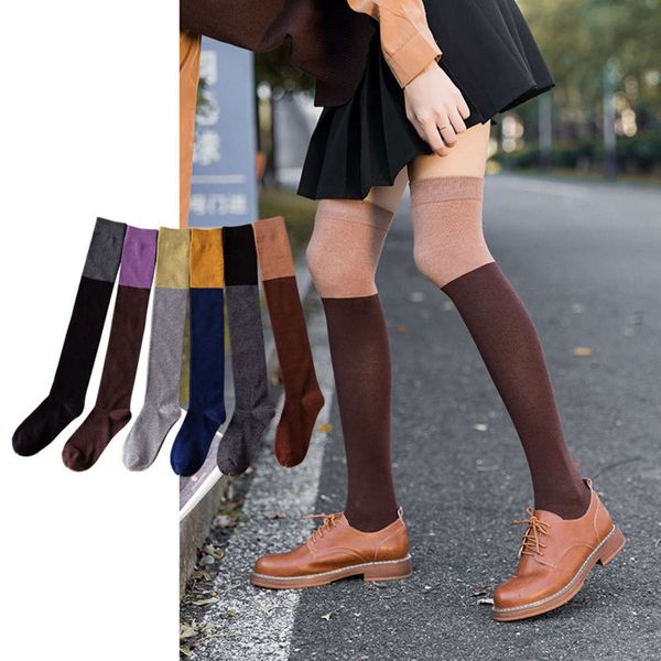 autumn and winter new women's long tube over knee pure cotton splicing net red trend street p show thin thigh socks, Black;white
autumn and winter new women's long tube over knee pure cotton splicing net red trend street p show thin thigh socks, Black;white