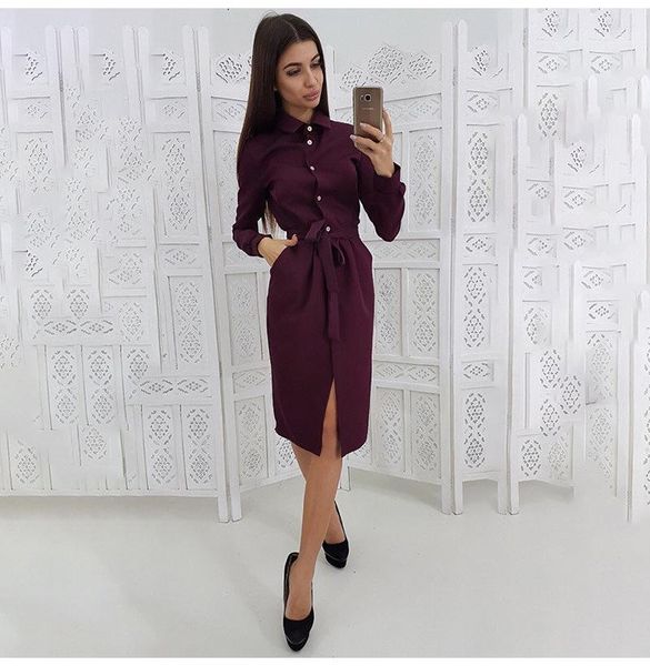 casual dresses autumn and winter women's full sleeve solid color lapel has a belt knee-length dress elegant sweet 2021, Black;gray
casual dresses autumn and winter women's full sleeve solid color lapel has a belt knee-length dress elegant sweet 2021, Black;gray