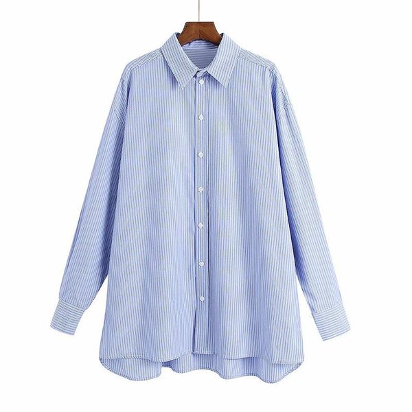 women summer striped blouses shirts 2020 casual long sleeve loose fashion street female turn-down collar smock blusas, White
women summer striped blouses shirts 2020 casual long sleeve loose fashion street female turn-down collar smock blusas, White