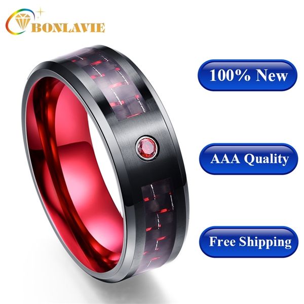 wholesale exquisite red zircon men rings 100% tungsten carbide wedding bands anillos para hombres male ring 201218, Silver
wholesale exquisite red zircon men rings 100% tungsten carbide wedding bands anillos para hombres male ring 201218, Silver