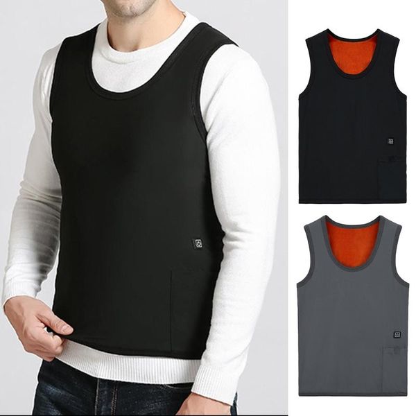 men women winter 3 areas electric heated vest adjustable temperature sleeveless tank heating outdoor warm s-3xl, Black;white
men women winter 3 areas electric heated vest adjustable temperature sleeveless tank heating outdoor warm s-3xl, Black;white