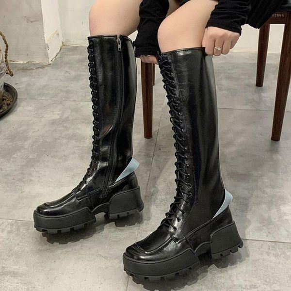 boots ribetrini women spring square toe zipper chunky shoes solid designer platform mid calf cool boots1, Black
boots ribetrini women spring square toe zipper chunky shoes solid designer platform mid calf cool boots1, Black