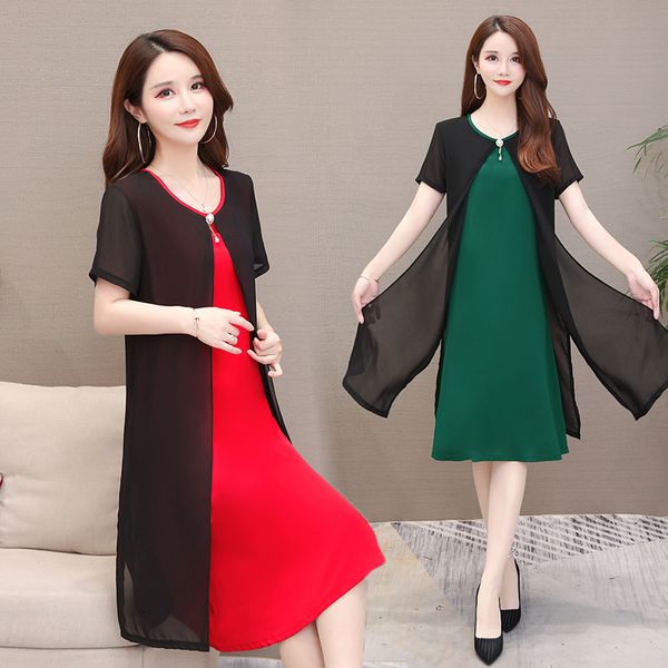 women ladies chiffon patchwork summer big plus size l thin ocasional colour blouses loose dressed 4lex, Black;gray
women ladies chiffon patchwork summer big plus size l thin ocasional colour blouses loose dressed 4lex, Black;gray