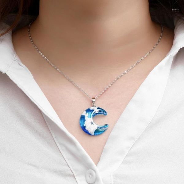 creative handmade resin transparent moon pendant necklace blue sky tree fashion women necklace birthday gift lucky jewelry1, Silver
creative handmade resin transparent moon pendant necklace blue sky tree fashion women necklace birthday gift lucky jewelry1, Silver